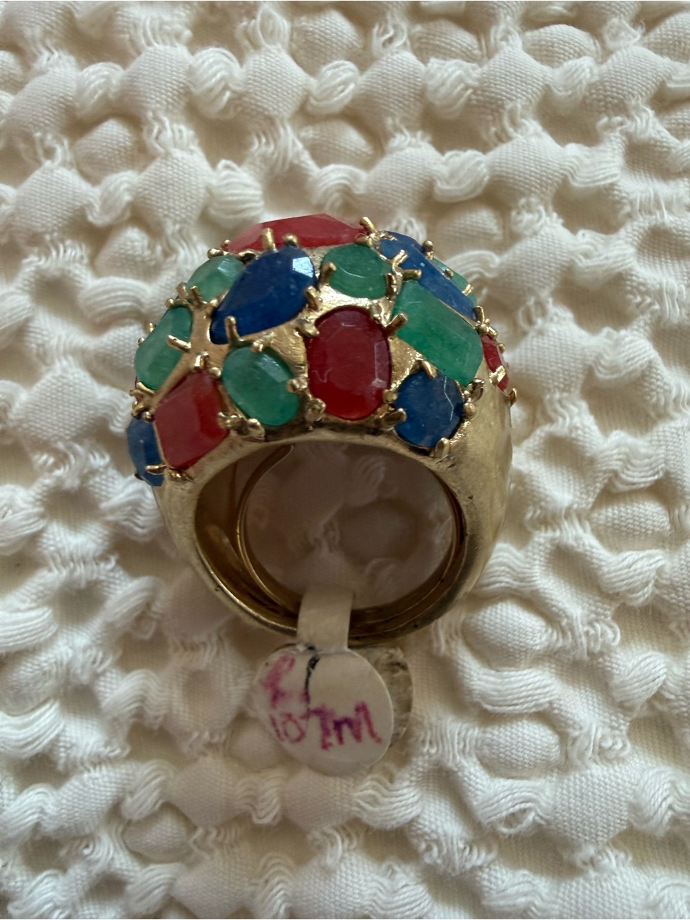 Retired Stella & Dot colorful gem ring